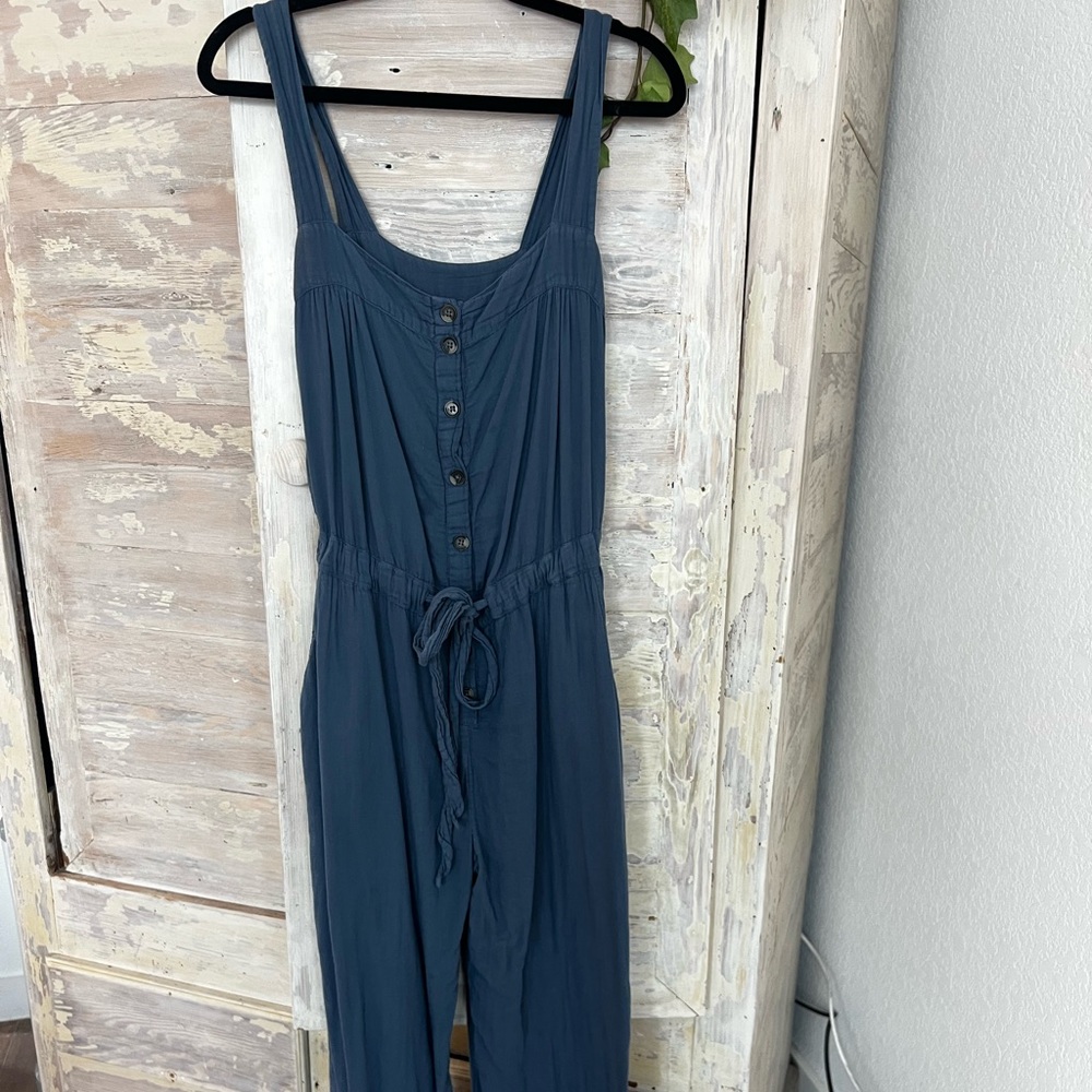 SUNDRY Blue Linen Jumpsuit Jumper 🌻